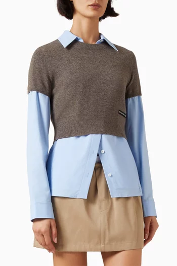Pre-styled Shirt in Wool & Cotton