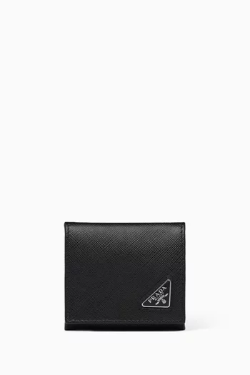 Coin Purse Wallet in Saffiano Leather