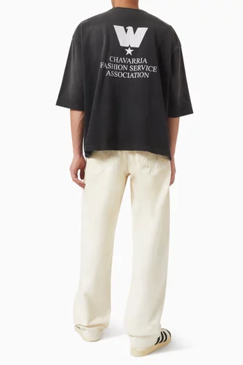 Logo-print Oversized T-shirt in Cotton