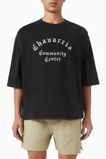 Logo-print Oversized T-shirt in Cotton