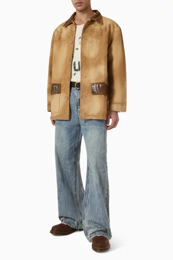 Studded Barn Jacket in Canvas