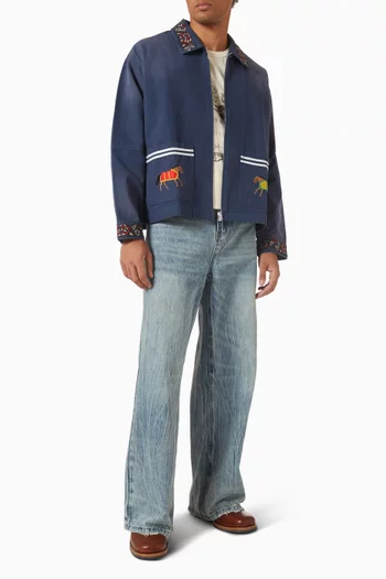 Horse Equine Work Jacket in Canvas
