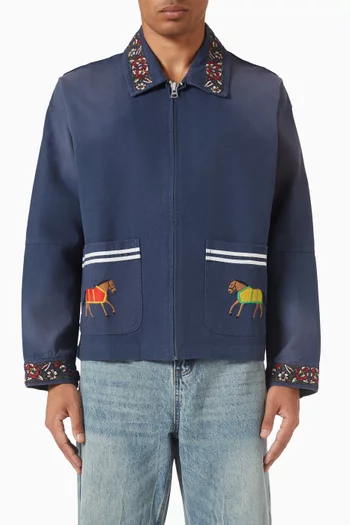 Horse Equine Work Jacket in Canvas