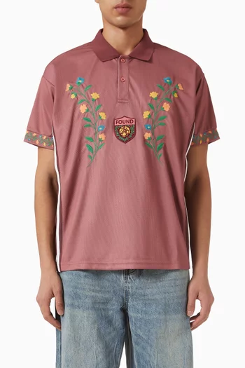 Floral Polo Jersey in Cotton