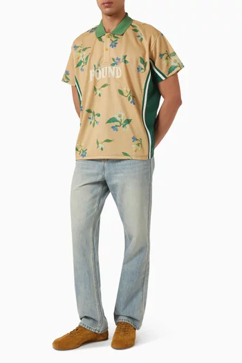 Floral Polo Jersey in Cotton