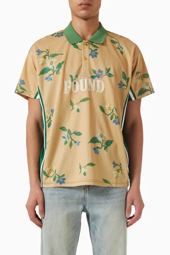 Floral Polo Jersey in Cotton