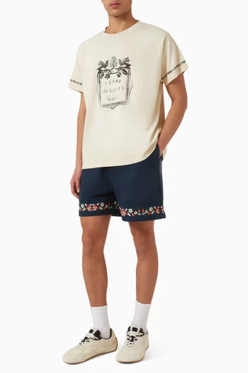 Horse Equine Shorts in Cotton Twill