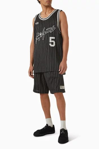 Pinstripe Shorts in Mesh