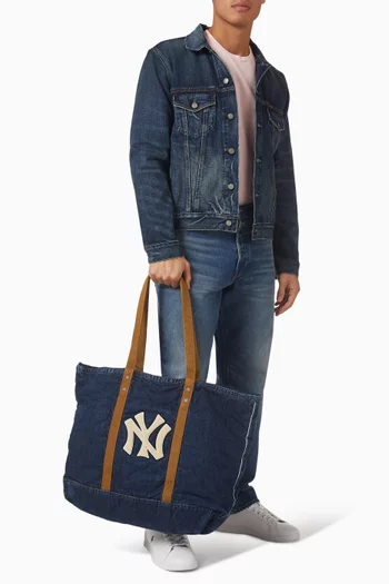 x New Era Yankees Logo Tote Bag in Denim