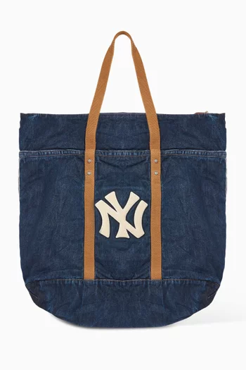 x New Era Yankees Logo Tote Bag in Denim