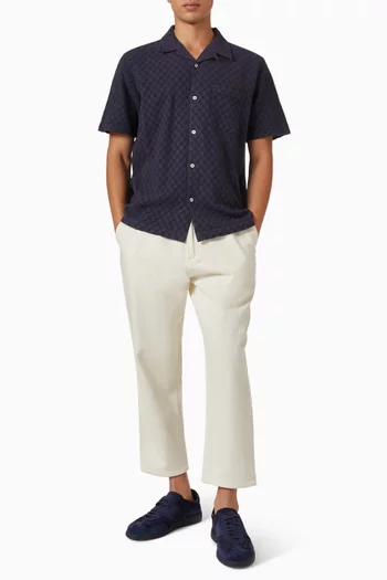 Road Buttoned Shirt in Waffle-knit