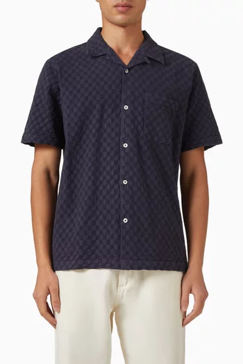 Road Buttoned Shirt in Waffle-knit
