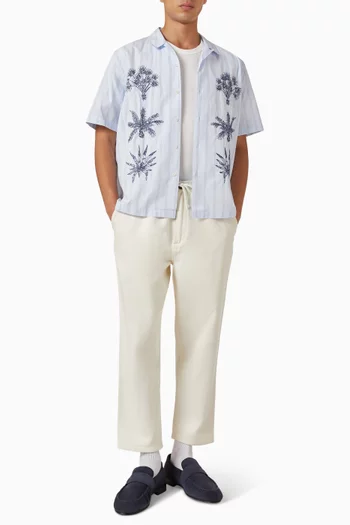 Slub Hi Drill Pants in Cotton