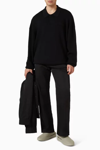 Signature 90s Knit Polo Sweater in Merino-blend