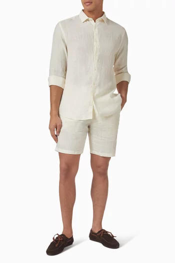 Edmund Jogger Shorts in Linen