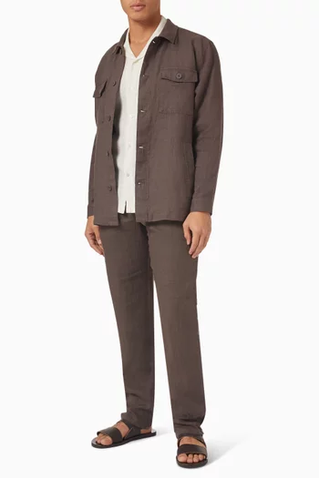 Relaxed Overshirt in Linen