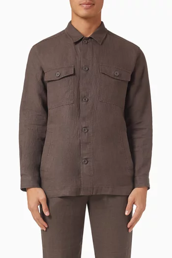Relaxed Overshirt in Linen