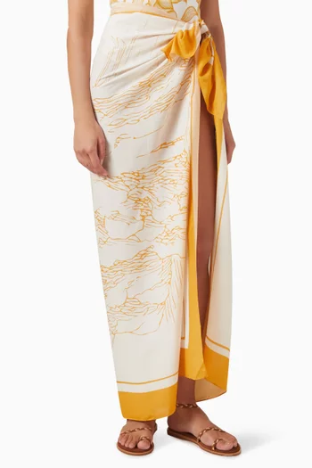Amalfi Foliage Scarf in Viscose