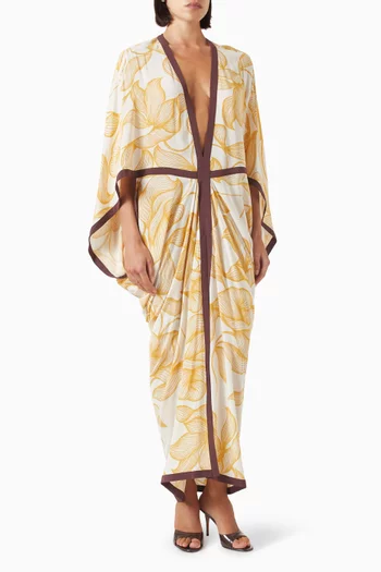 Foliage Wide-sleeve Kaftan