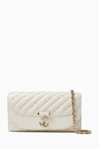 Curve Wallet with Chain in Quilted Nappa