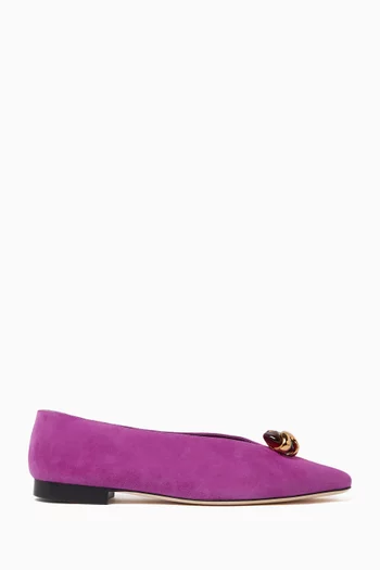 Margot Ballet Flats in Suede