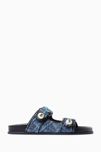 Fayence Sandals in Denim