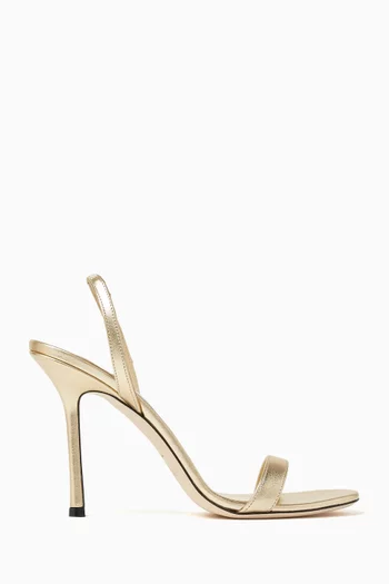 Jenn 100 Sandals in Metallic Leather