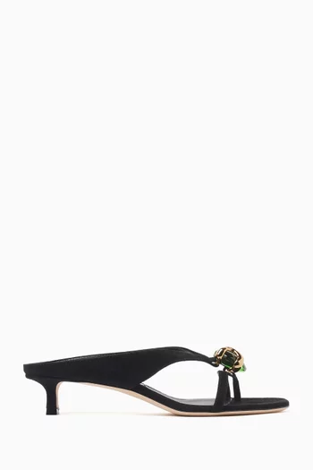 Emeri Stone 35 Sandals in Suede