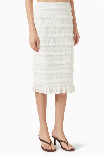 Sophia Midi Skirt in Lace