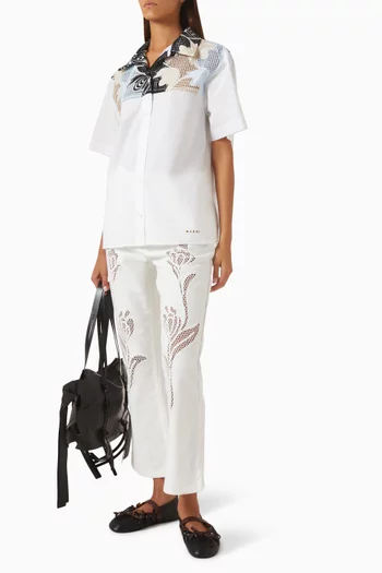 Broderie Anglaise Yoke Shirt