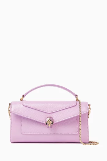 Serpenti Forever Phone Pouch in Karung Leather