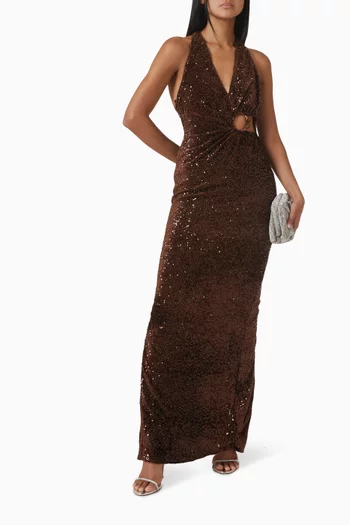 Leila Sequin-embellished Gown