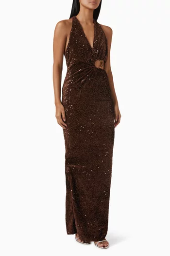 Leila Sequin-embellished Gown