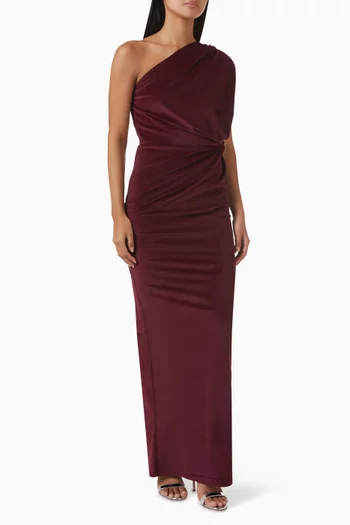 Norah One-shoulder Gown in Velvet