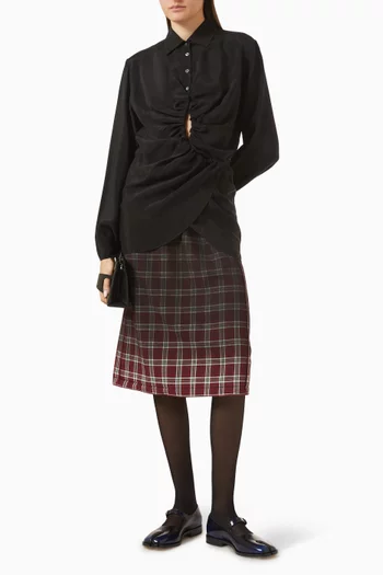 Cut-out Shirt in Silk