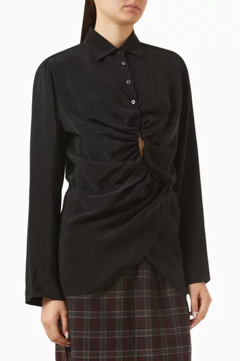 Cut-out Shirt in Silk