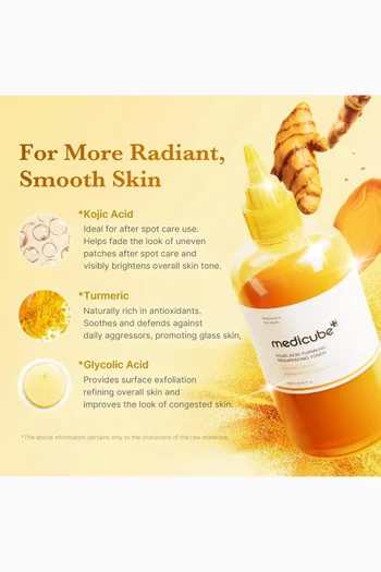 Kojic Acid Turmeric Smoothing Toner, 250ml