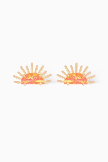 Sunset Crush Stud Earrings in 18kt Gold