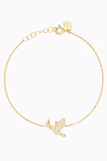 Dove Diamond Bracelet in 18kt Gold