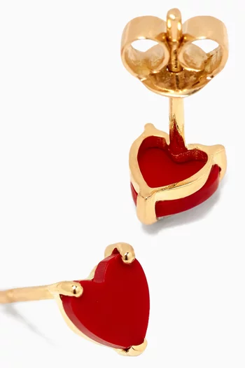 Tiny Hearts Earrings in 18kt Gold