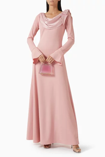 Drape-neck Dress