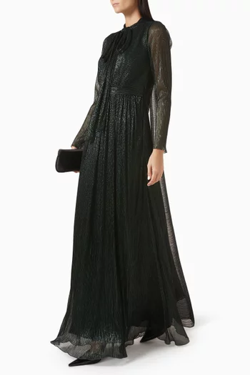 Tie-up Neck Maxi Dress
