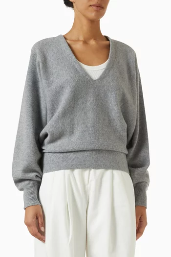Lumi V-neck Sweater in Knit