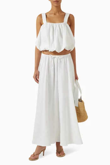 Ravello Bubble Top in Linen