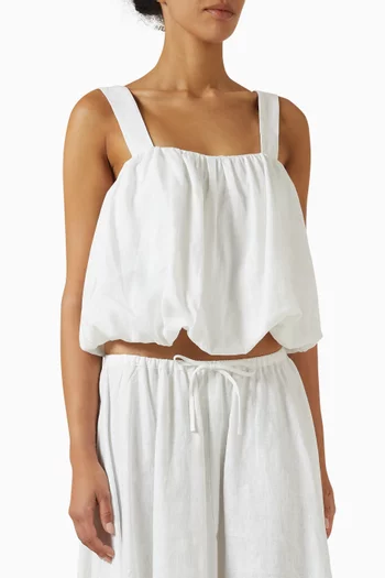 Ravello Bubble Top in Linen