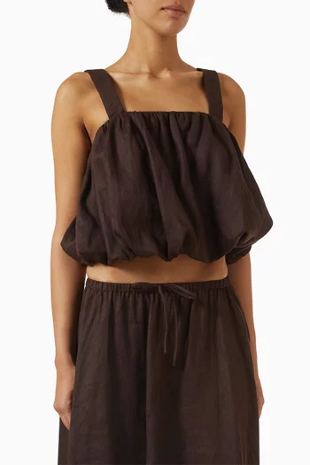 Ravello Bubble Top in Linen