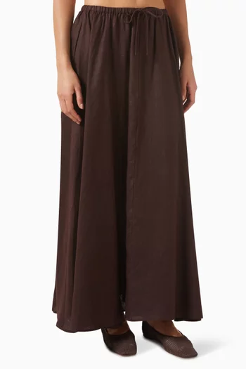 Ravello Midi Skirt in Linen