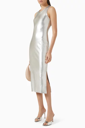 Metallic Ribbed Dress
