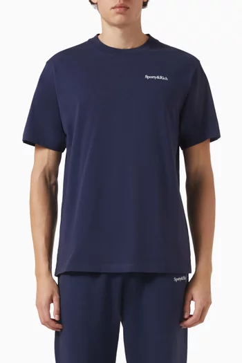 Serif Logo T-shirt in Cotton