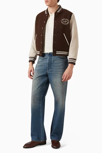 Perry Riding Club Long-sleeve Polo Shirt in Cotton-piqué